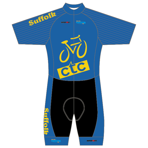 CTC Suffolk Blue/Yellow Design T2 Skinsuit - Open Zip